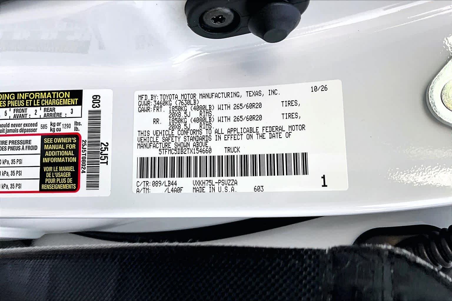 New 2026 Wind Chill Pearl Toyota 1794 Edition i-FORCE MAX image 17