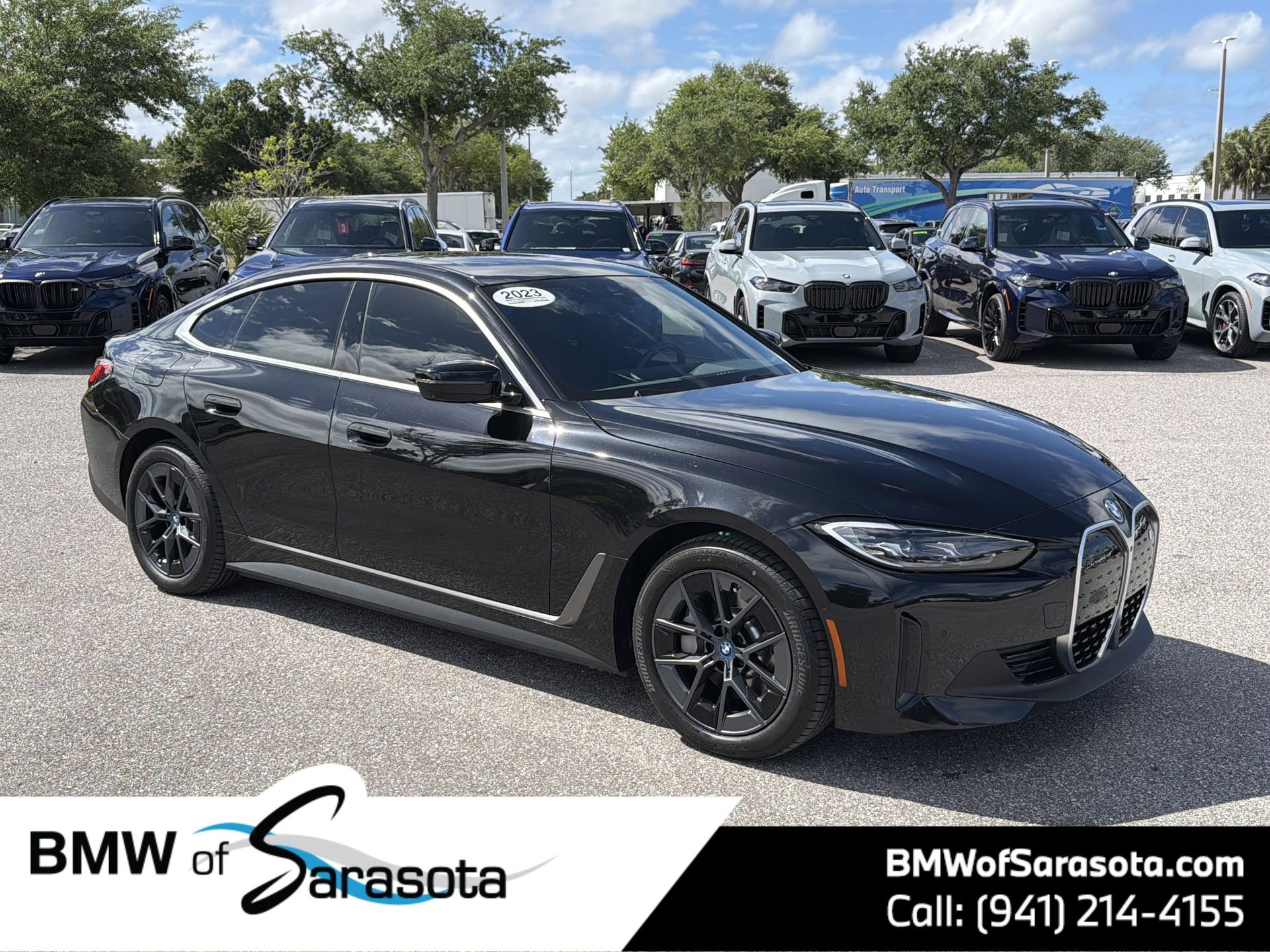 Black Sapphire Metallic 2023 BMW i4 eDrive35 Gran Coupe FWD Sedan Rear-Wheel Drive