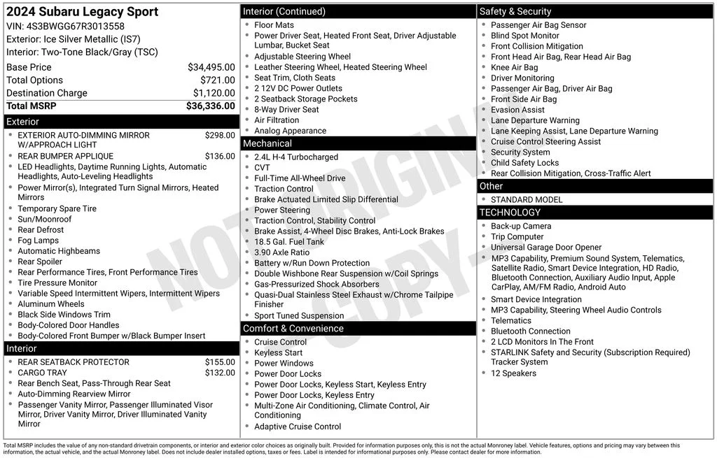 Certified Used 2024 Silver Subaru Sport image 8