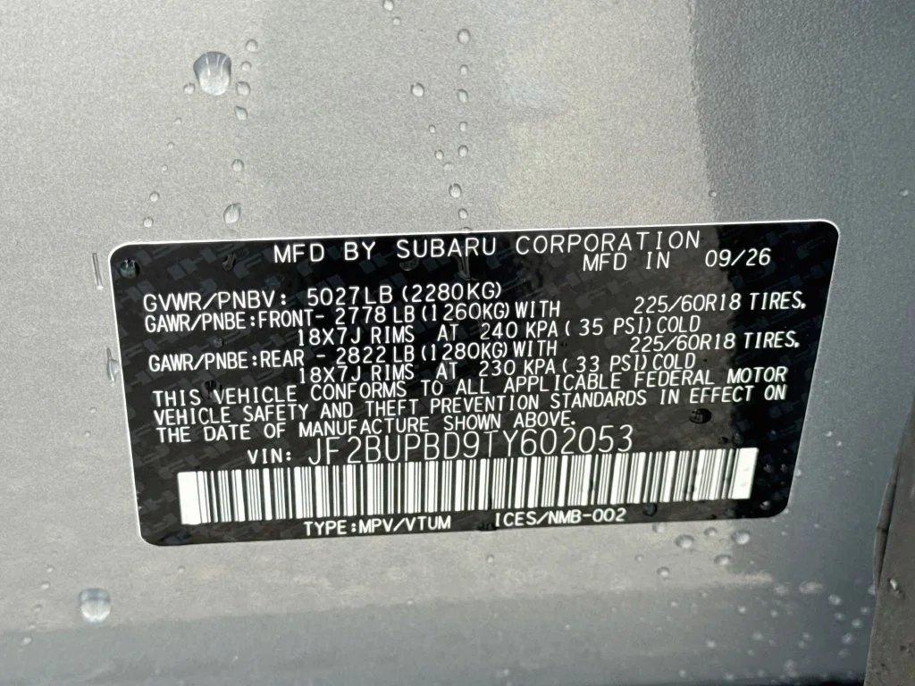 New 2026 Silver Subaru Premium image 43