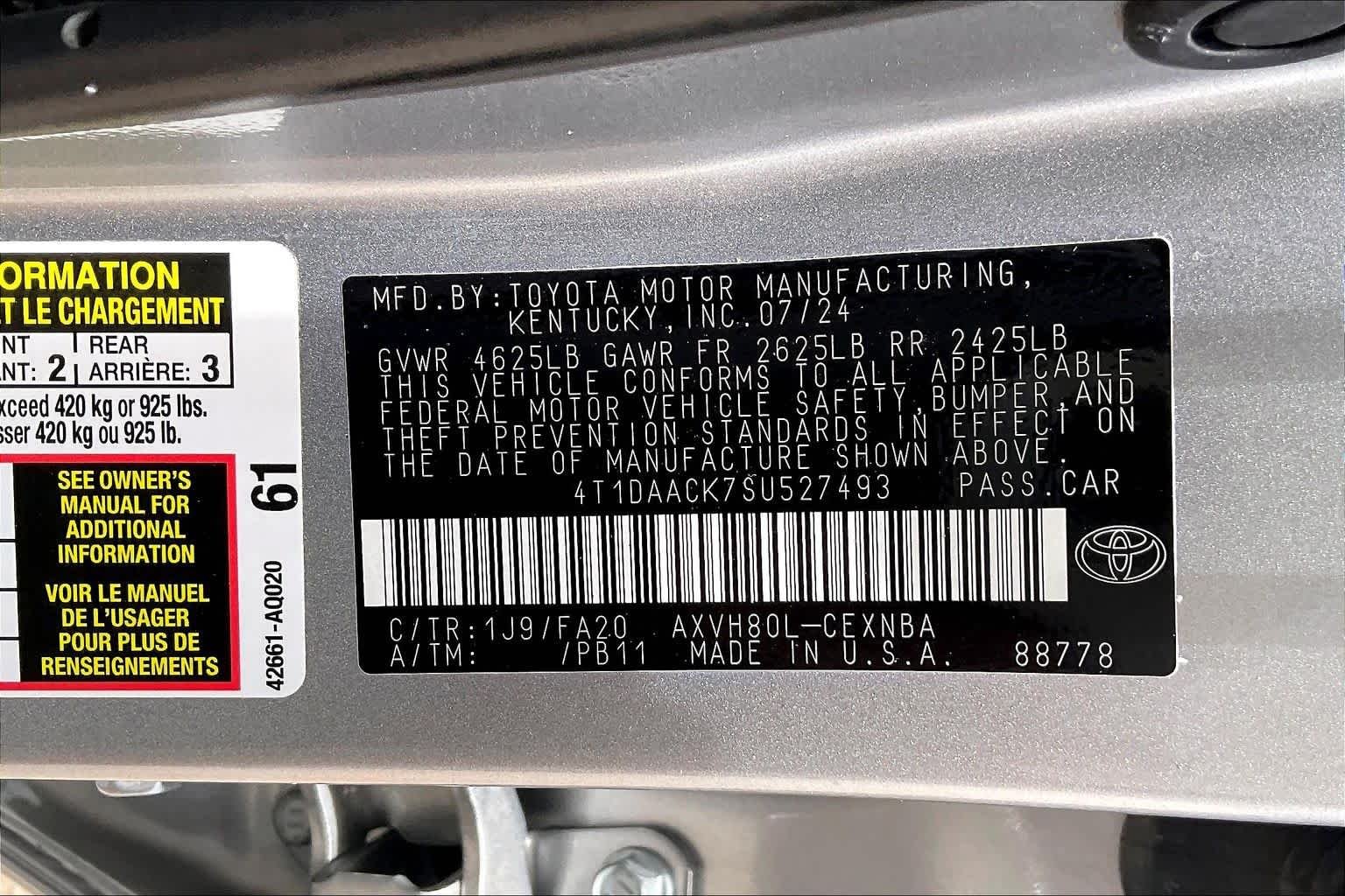 Used 2025 Celestial Silver Metallic Toyota LE image 34