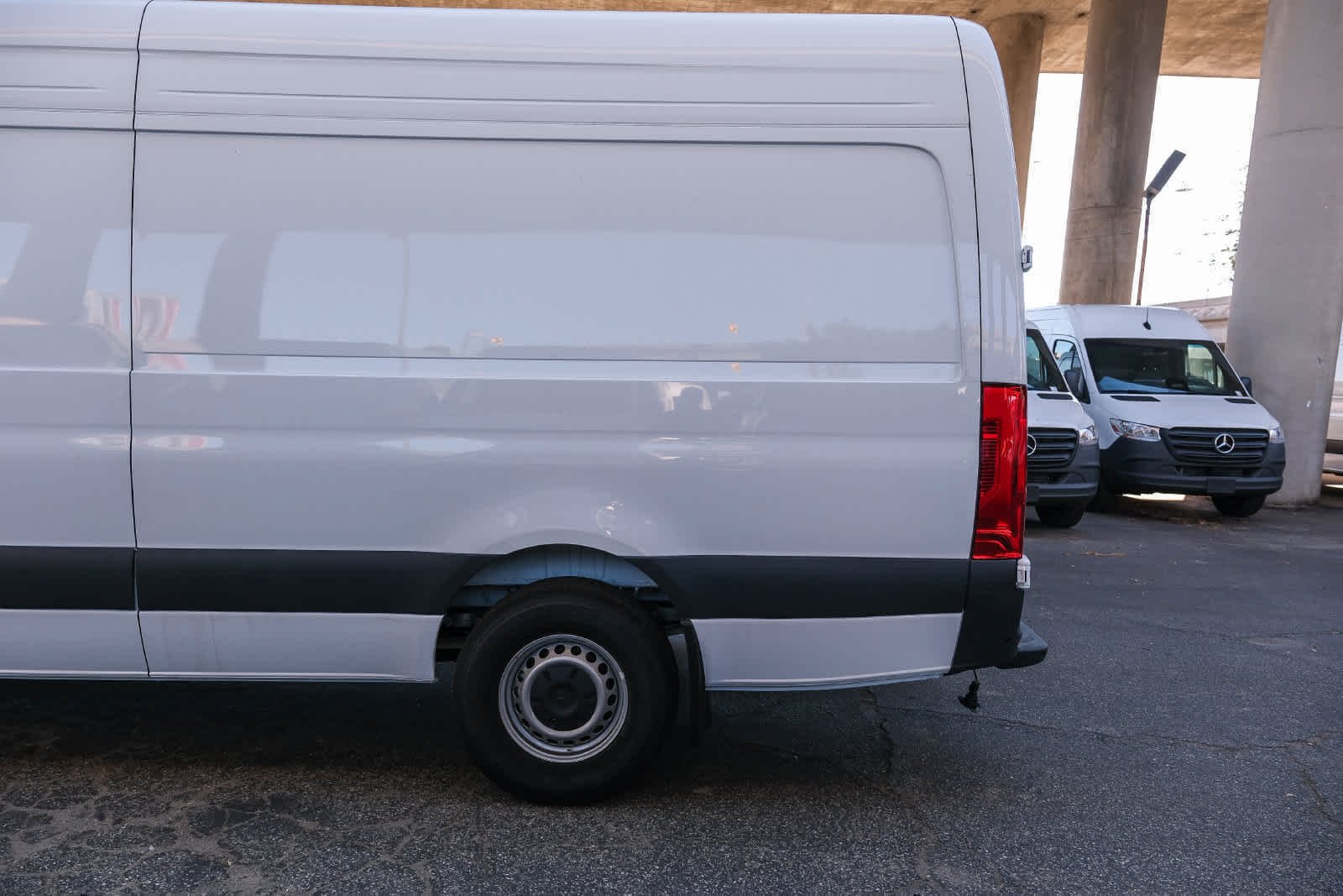 New 2025 Arctic White Mercedes-Benz Cargo 170 WB High Roof RWD Electric Motor image 8