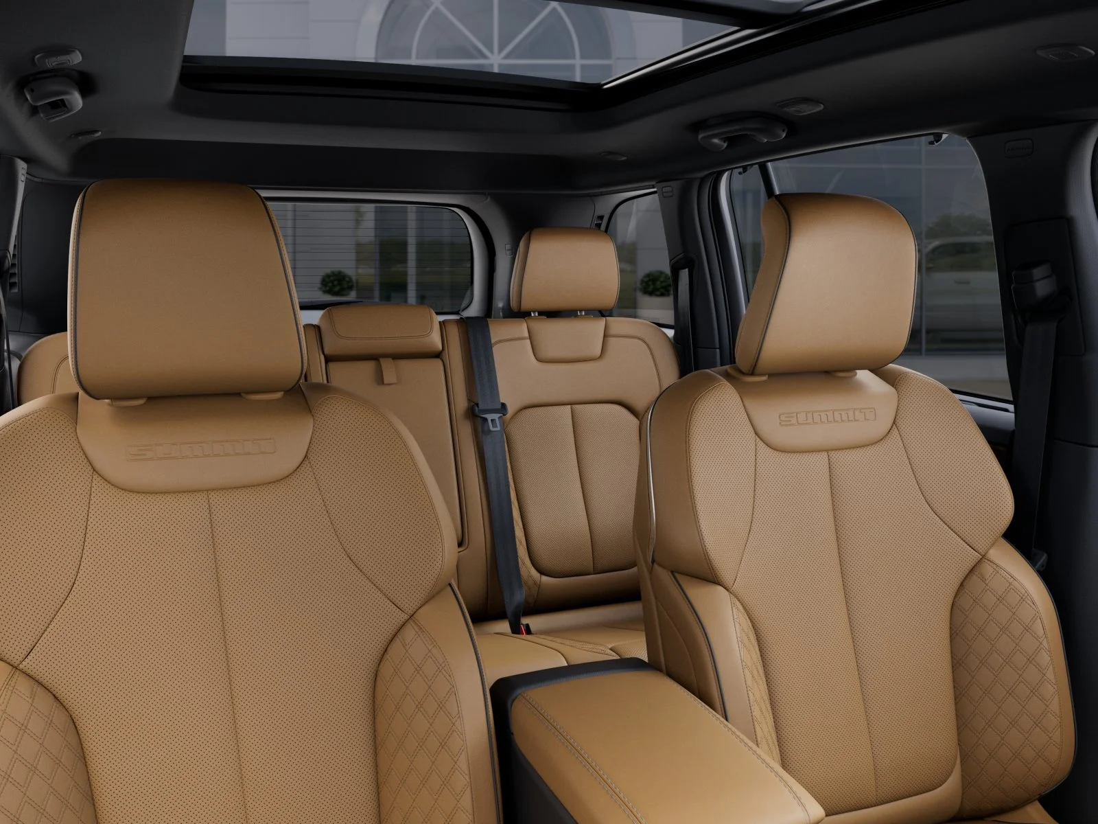 New 2025 Diamond Black Crystal Pearl-Coat Exterior Paint Jeep Summit Reserve image 56