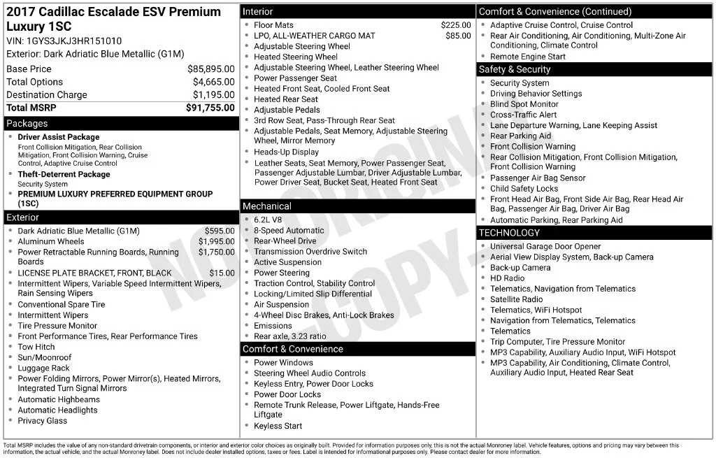 Used 2017 Blue Cadillac Premium image 45