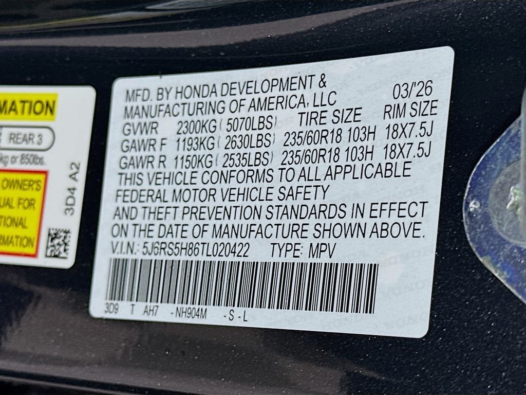 New 2026 Meteorite Gray Metallic Honda 2WD Sport-L Hybrid image 23