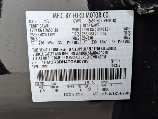 New 2026 Agate Black Metallic Ford Active image 21