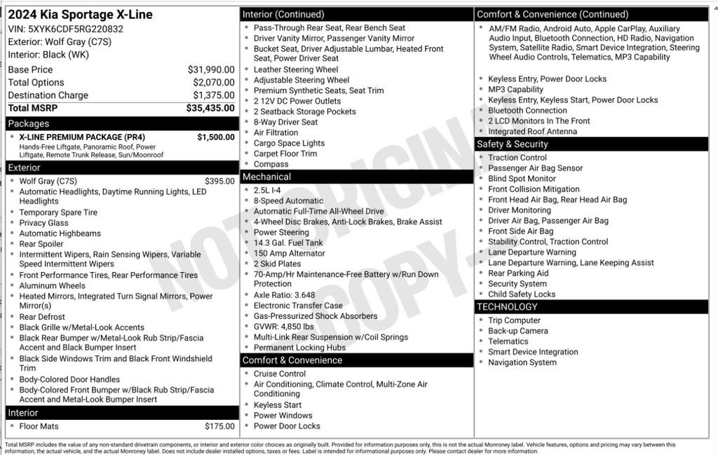 Used 2024 Gray Kia X-Line image 6