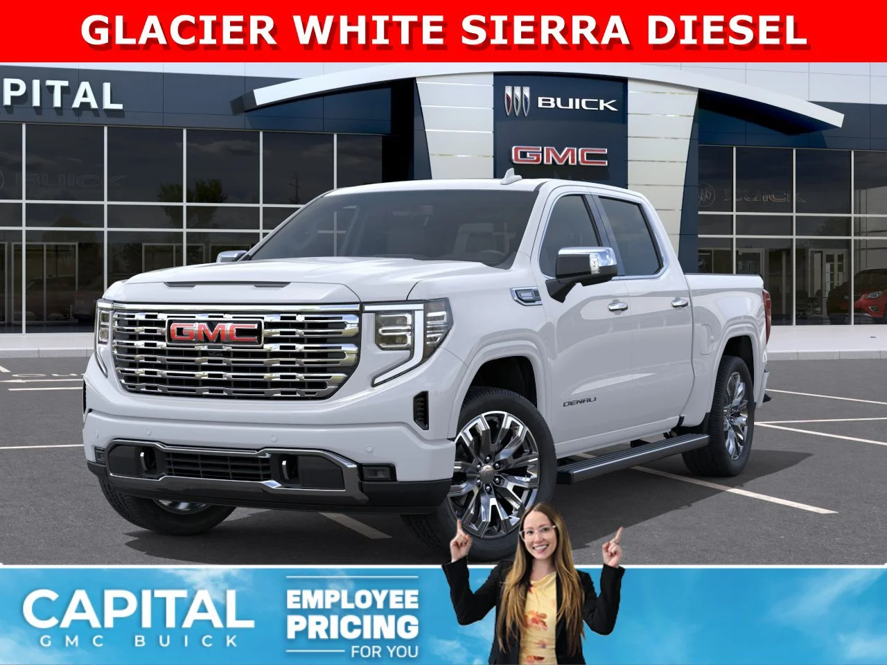 New 2026 GLACIER WHITE TRICOAT GMC Denali image 1