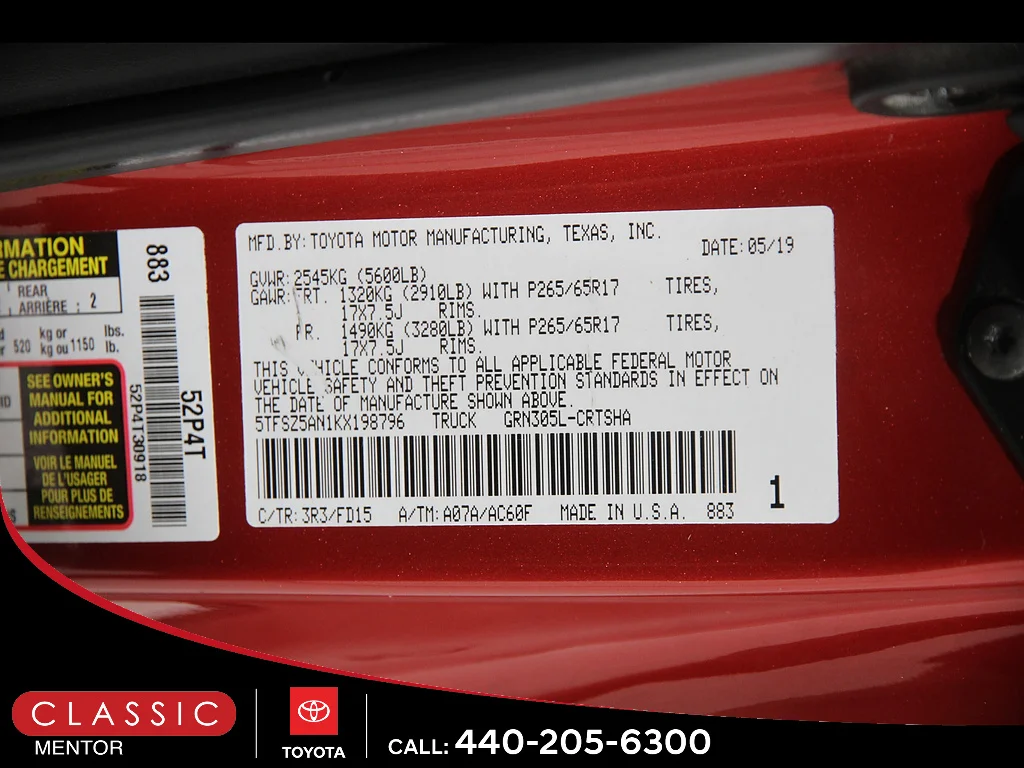 Certified Used 2019 Barcelona Red Metallic Toyota TRD Sport image 22