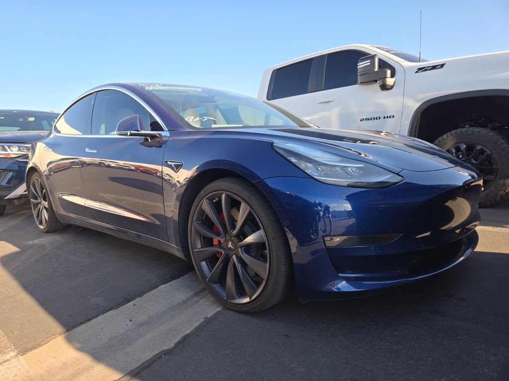 Used 2020 Blue Tesla Performance image 1