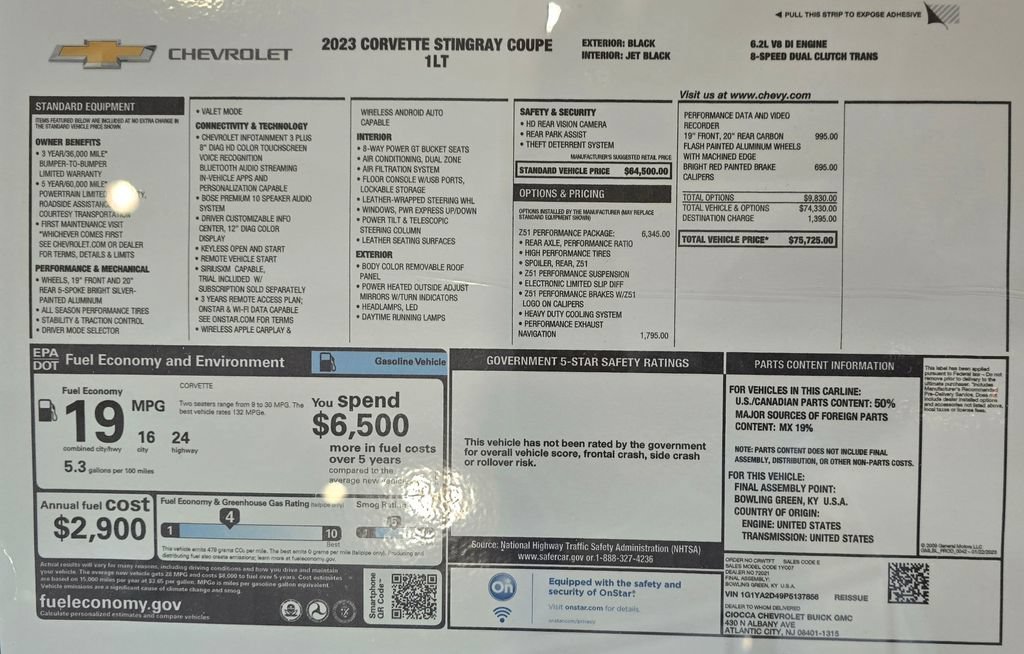 Used 2023 Chevrolet Corvette Stingray Coupe