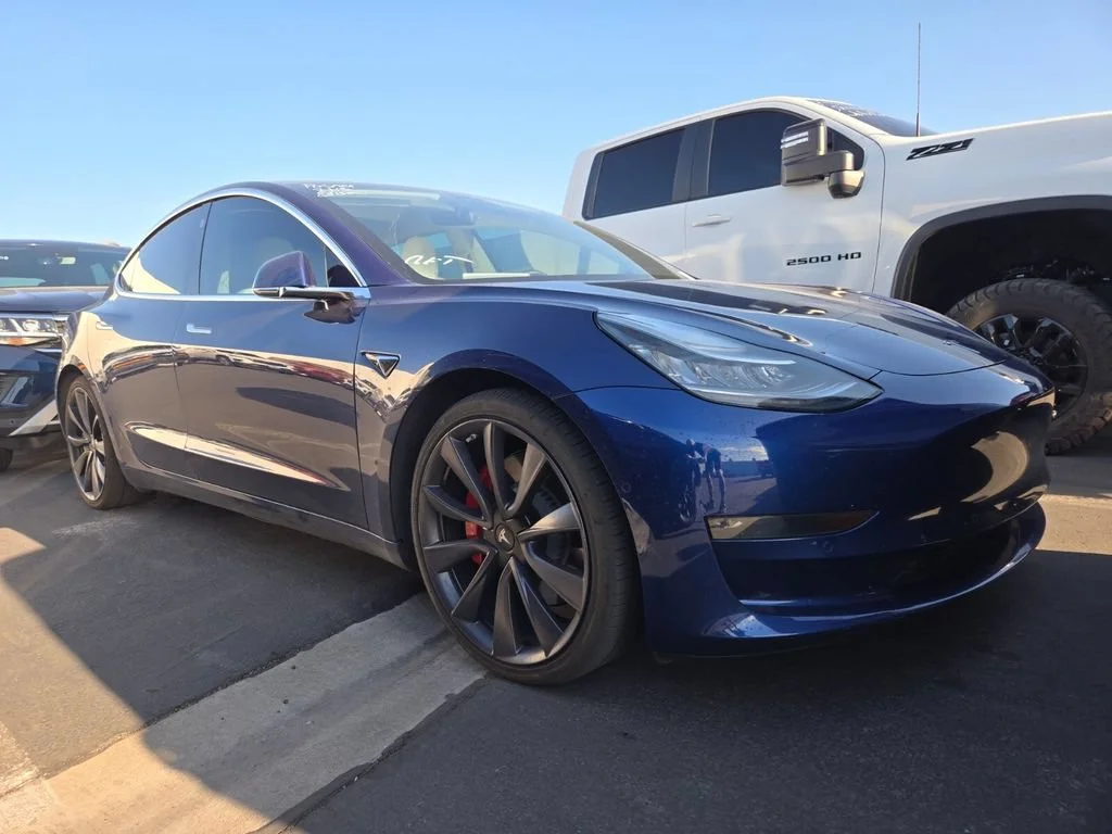 Used 2020 Blue Tesla Performance image 1