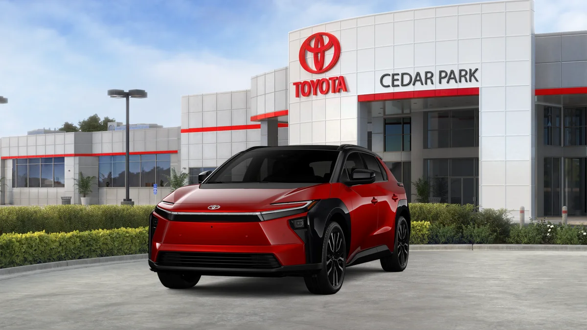 New 2026 Supersonic Red with Midnight Black Metallic roof Toyota Limited image 43