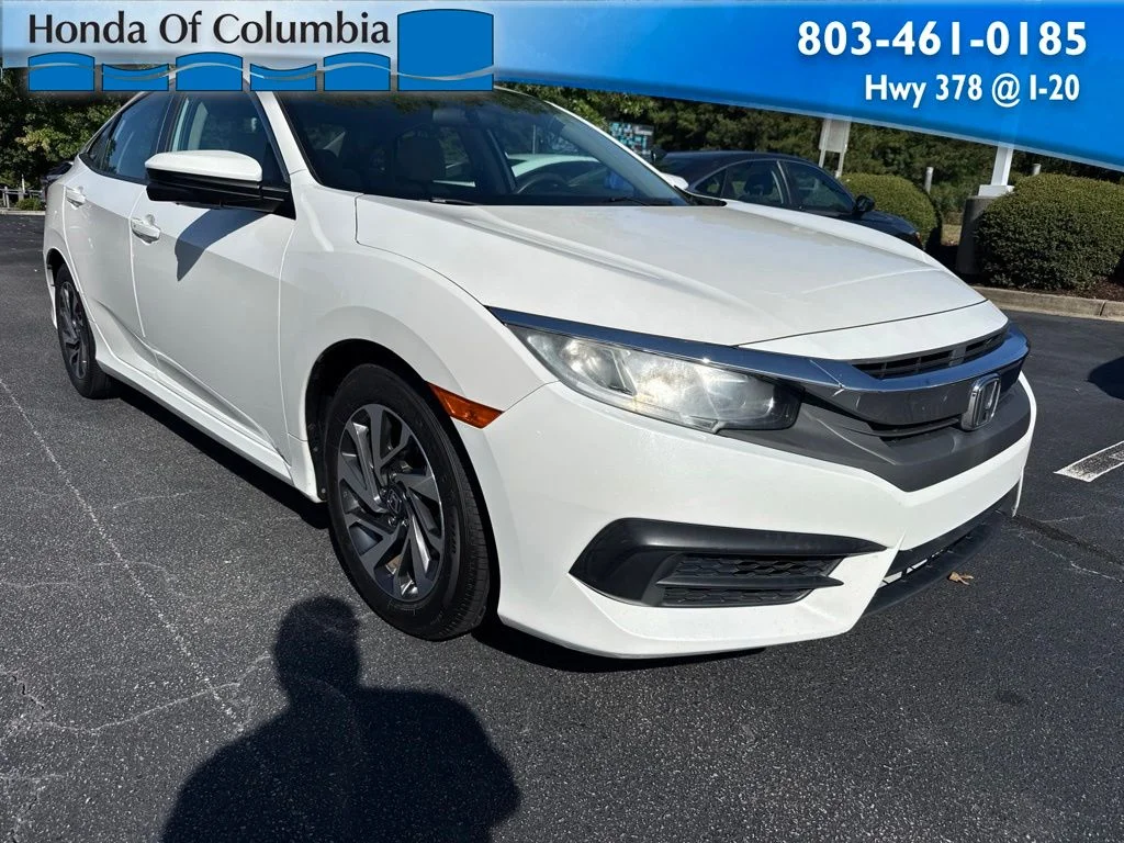 Certified Used 2018 Taffeta White Honda EX image 1