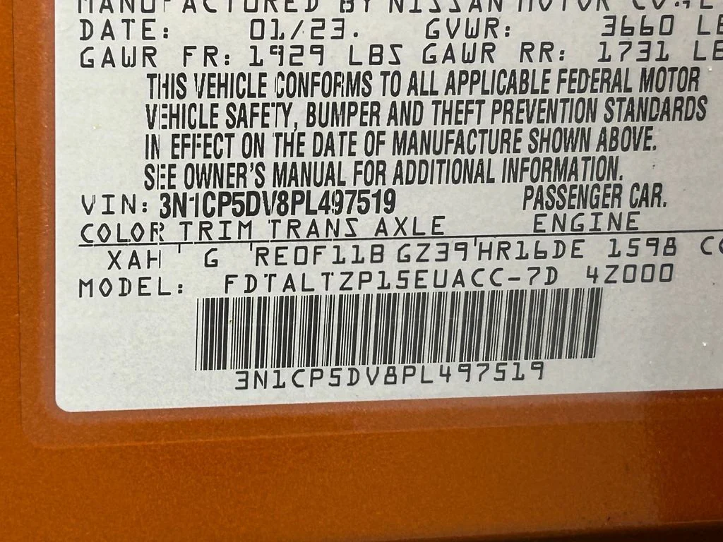 Used 2023 Monarch Orange Metallic/Super Black Nissan SR image 18