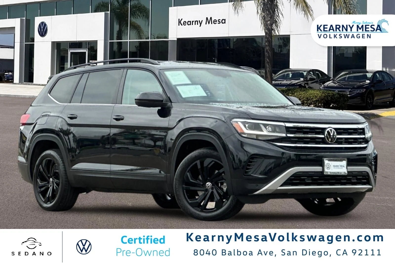 Certified Used 2023 Black Volkswagen 3.6L V6 SE w/Technology image 1