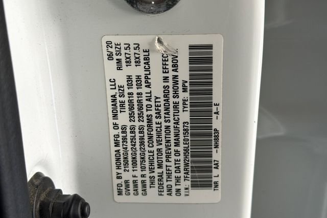 Used 2020 Platinum White Pearl Honda EX image 38