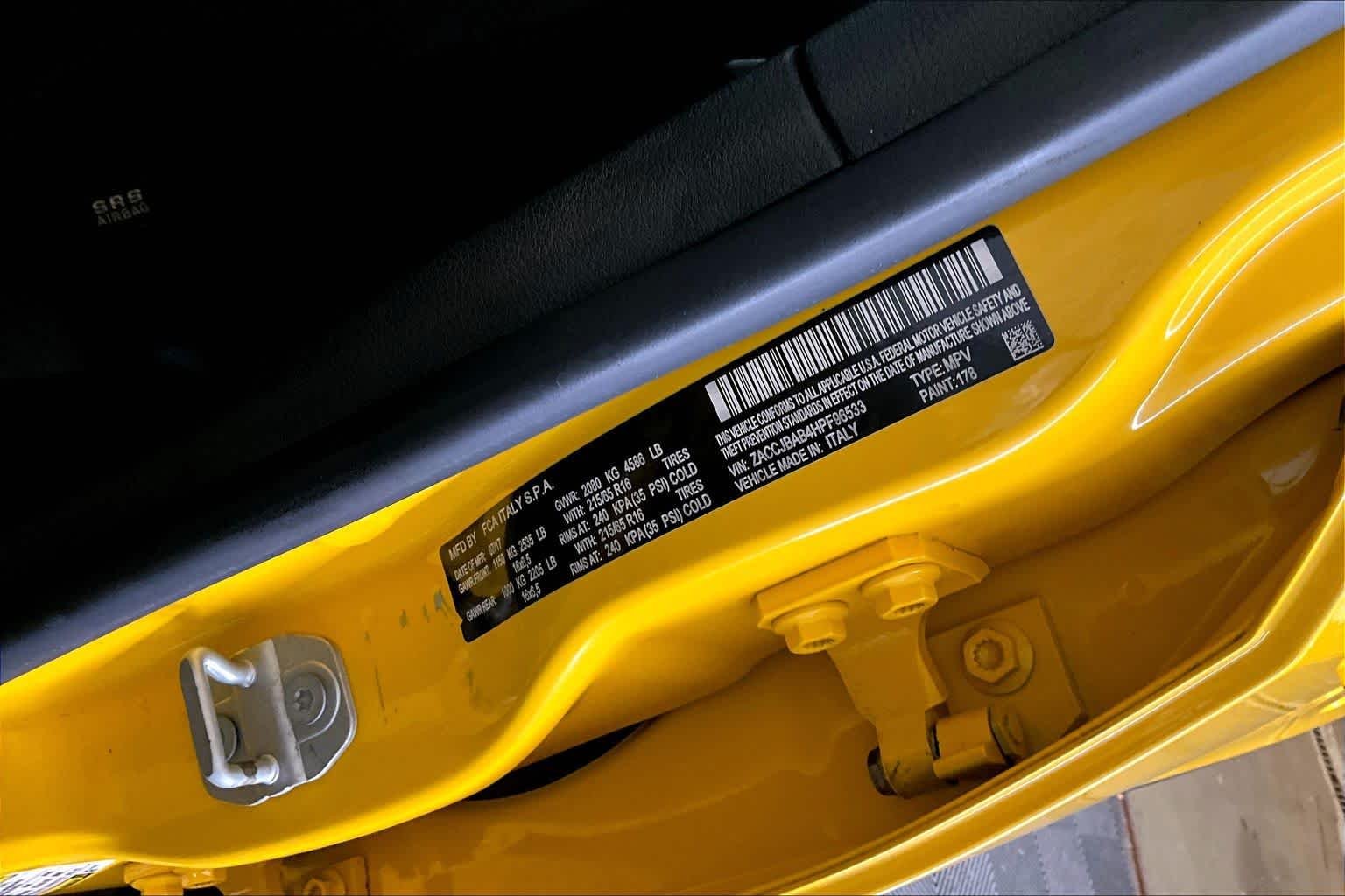 Used 2017 Solar Yellow Jeep Sport image 29