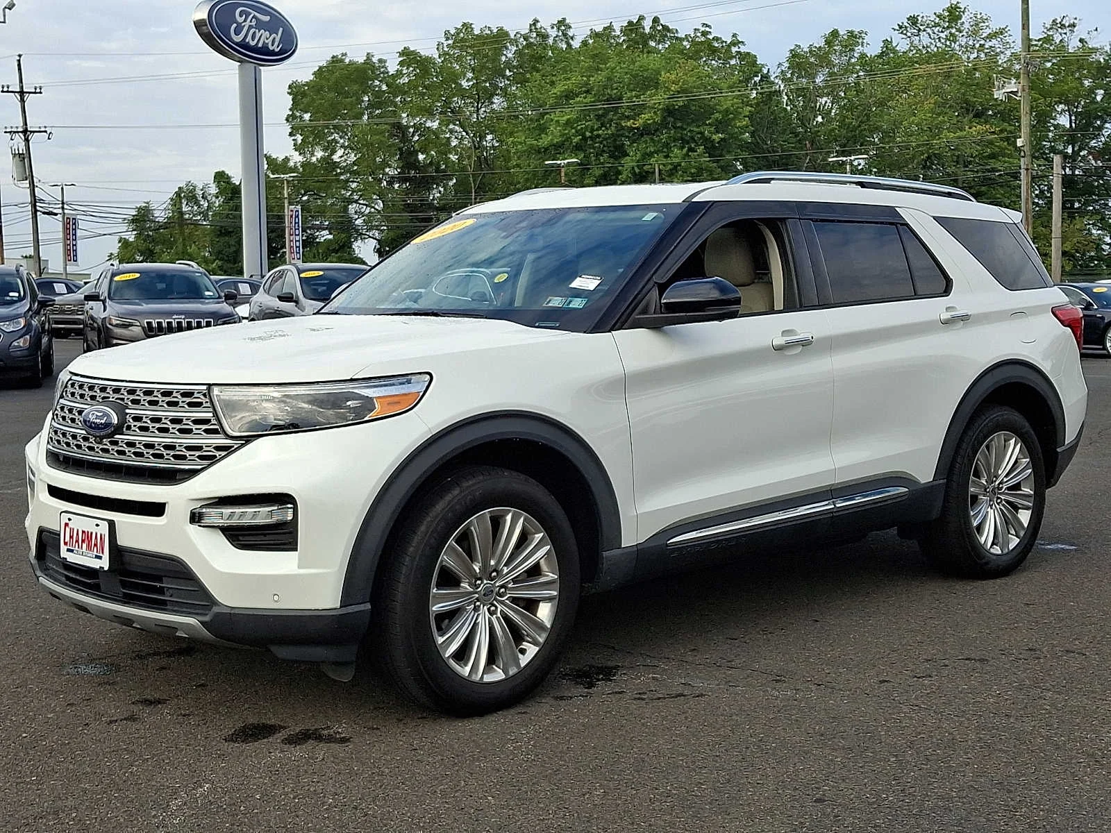 Used 2020 Star White Metallic Tri-Coat Ford Limited image 3