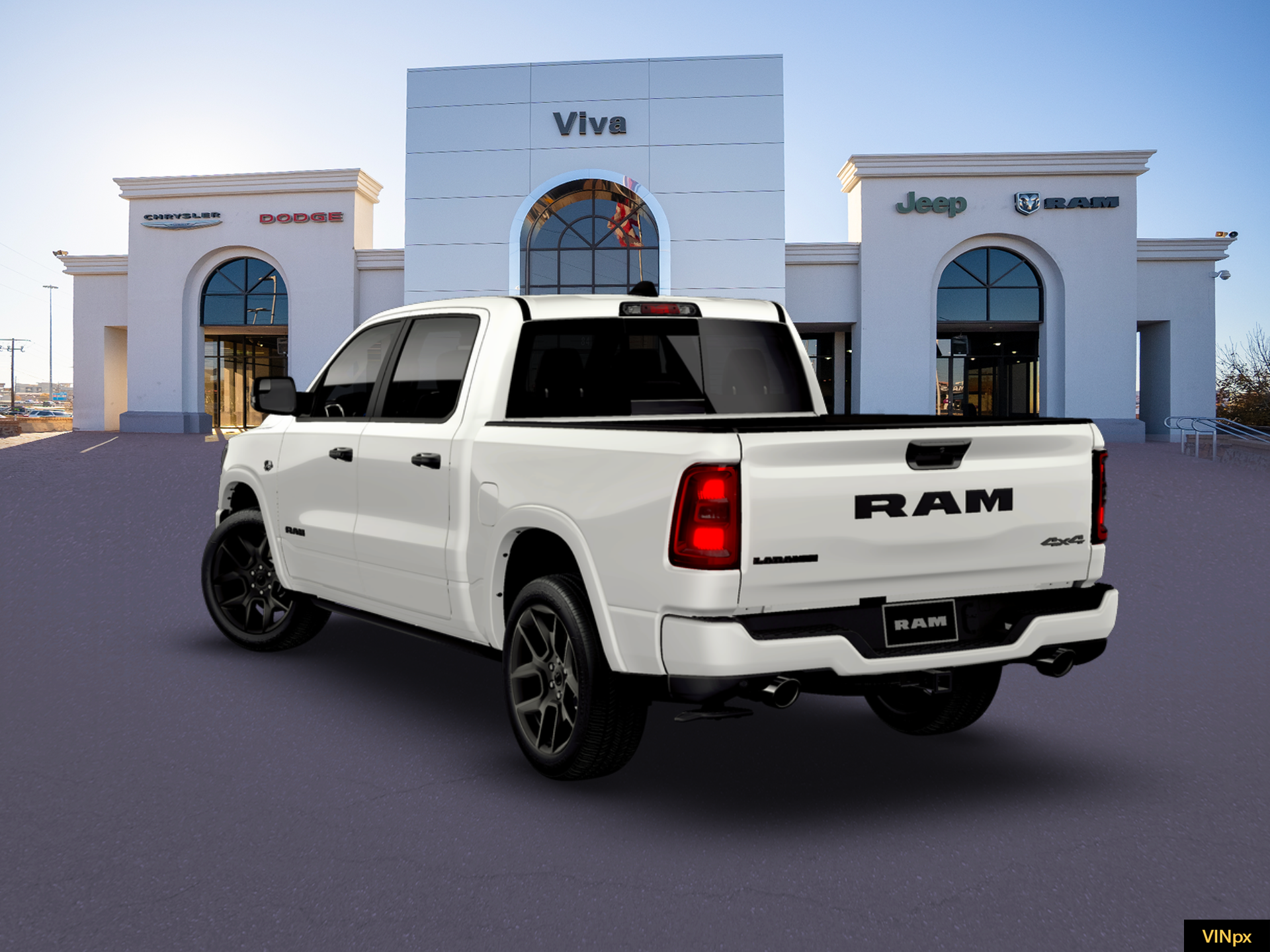 New 2026 Bright White Clear-Coat Exterior Paint RAM Laramie image 5