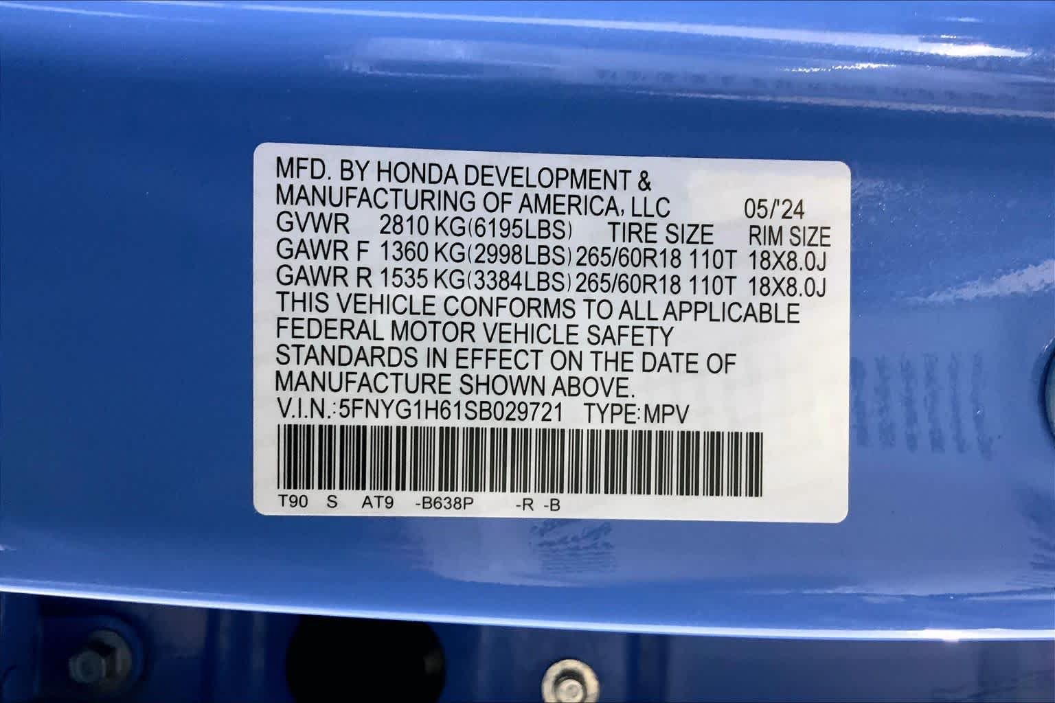 Used 2025 Diffused Sky Blue Pearl Honda TrailSport image 36