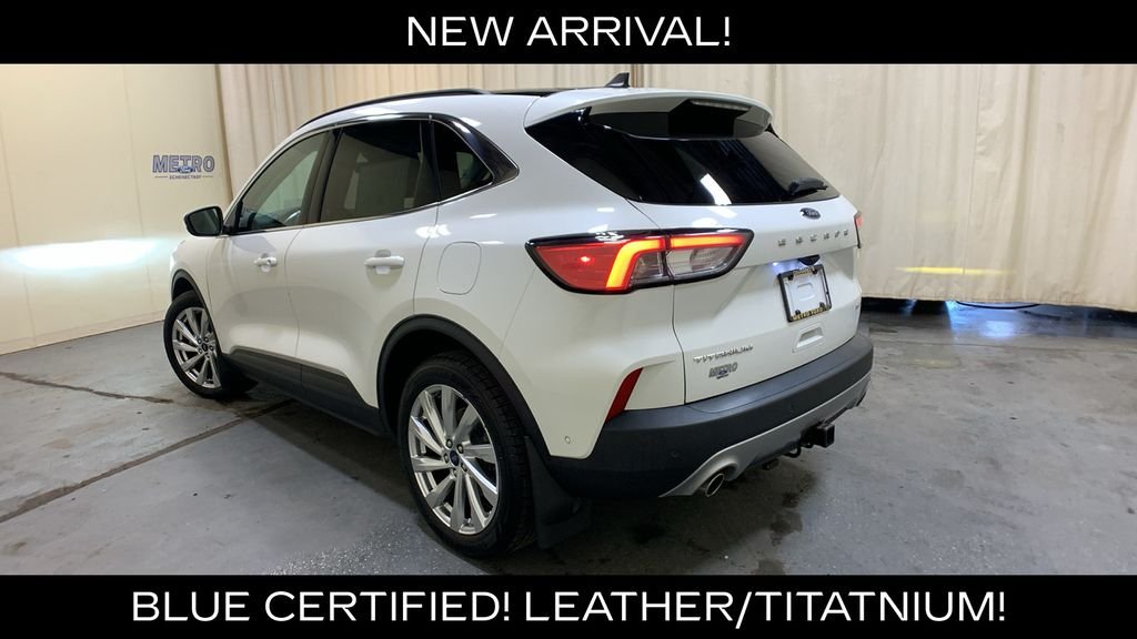 Certified Used 2022 White Metallic Ford Titanium image 5