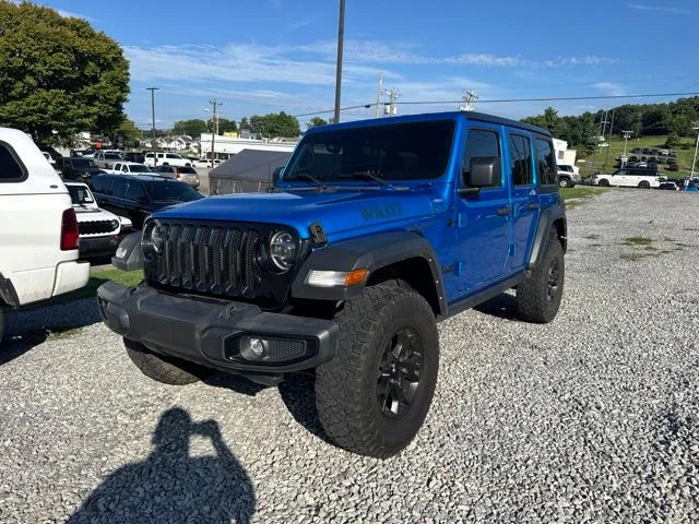 Used 2022 Blue Jeep Unlimited Willys image 3