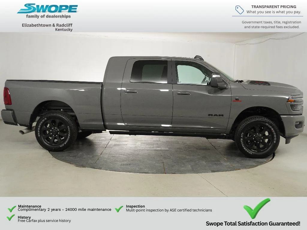 New 2026 Ceramic Gray Clear-Coat Exterior Paint RAM Laramie image 2