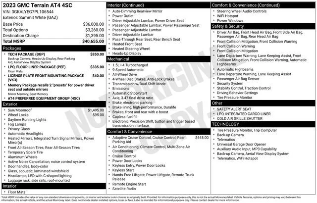 Used 2023 Summit White GMC AT4 image 5