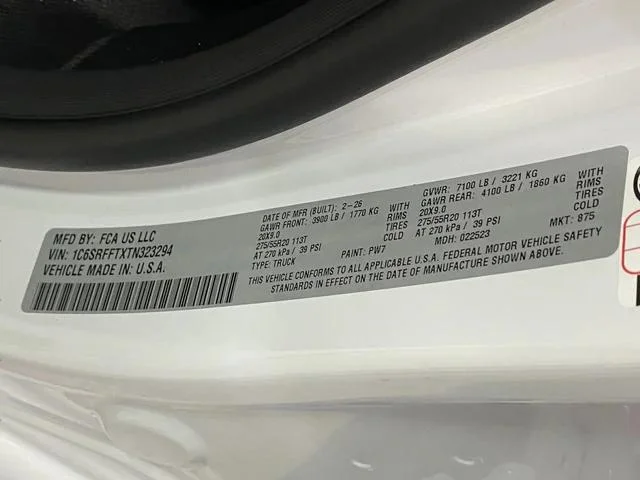 New 2026 Bright White Clearcoat RAM BIG HORN image 44
