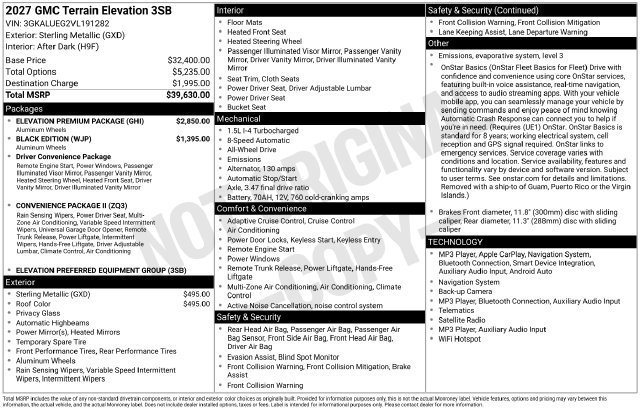 New 2027 Sterling Metallic GMC Elevation image 24