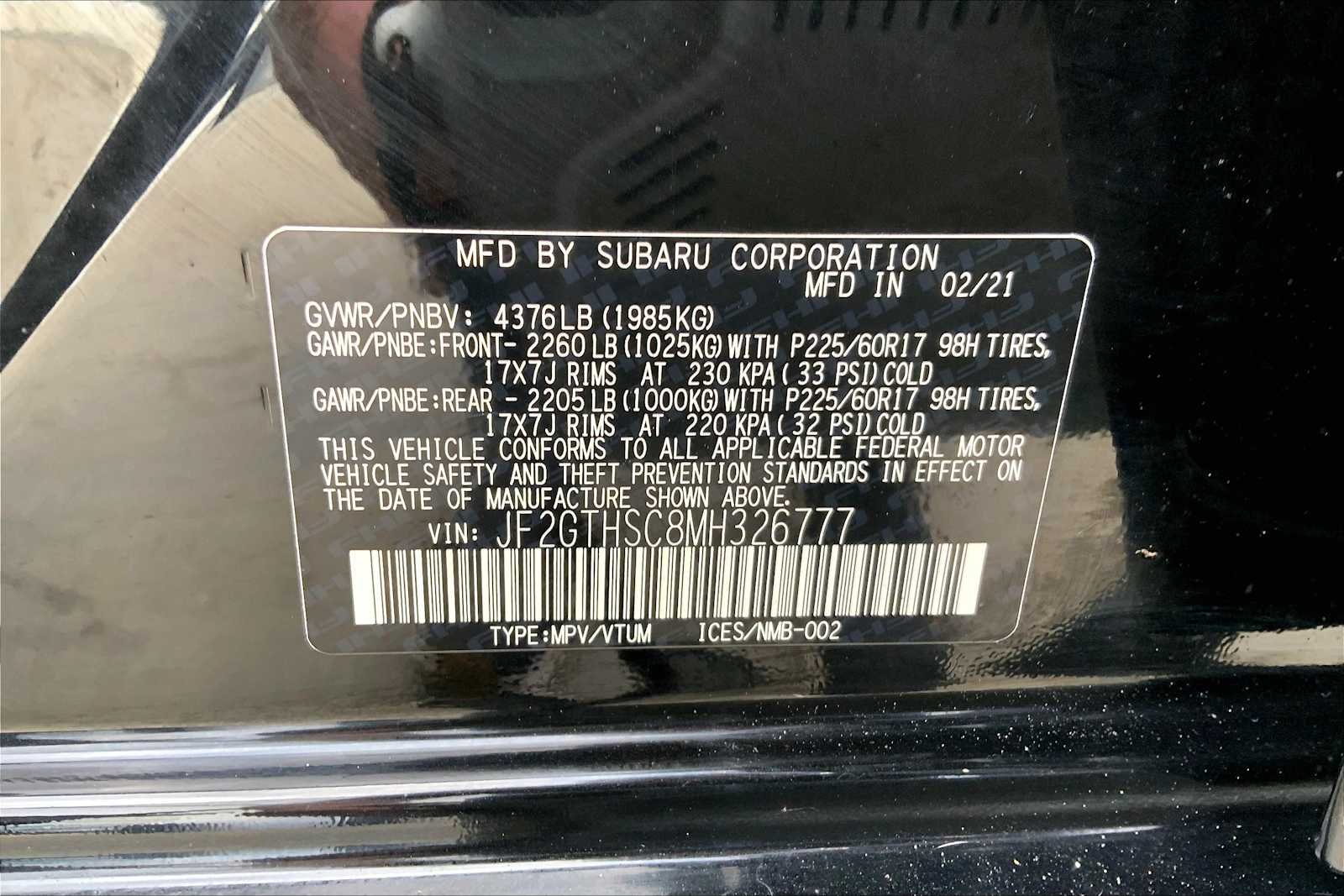 Used 2021 Crystal Black Silica Subaru Sport image 34