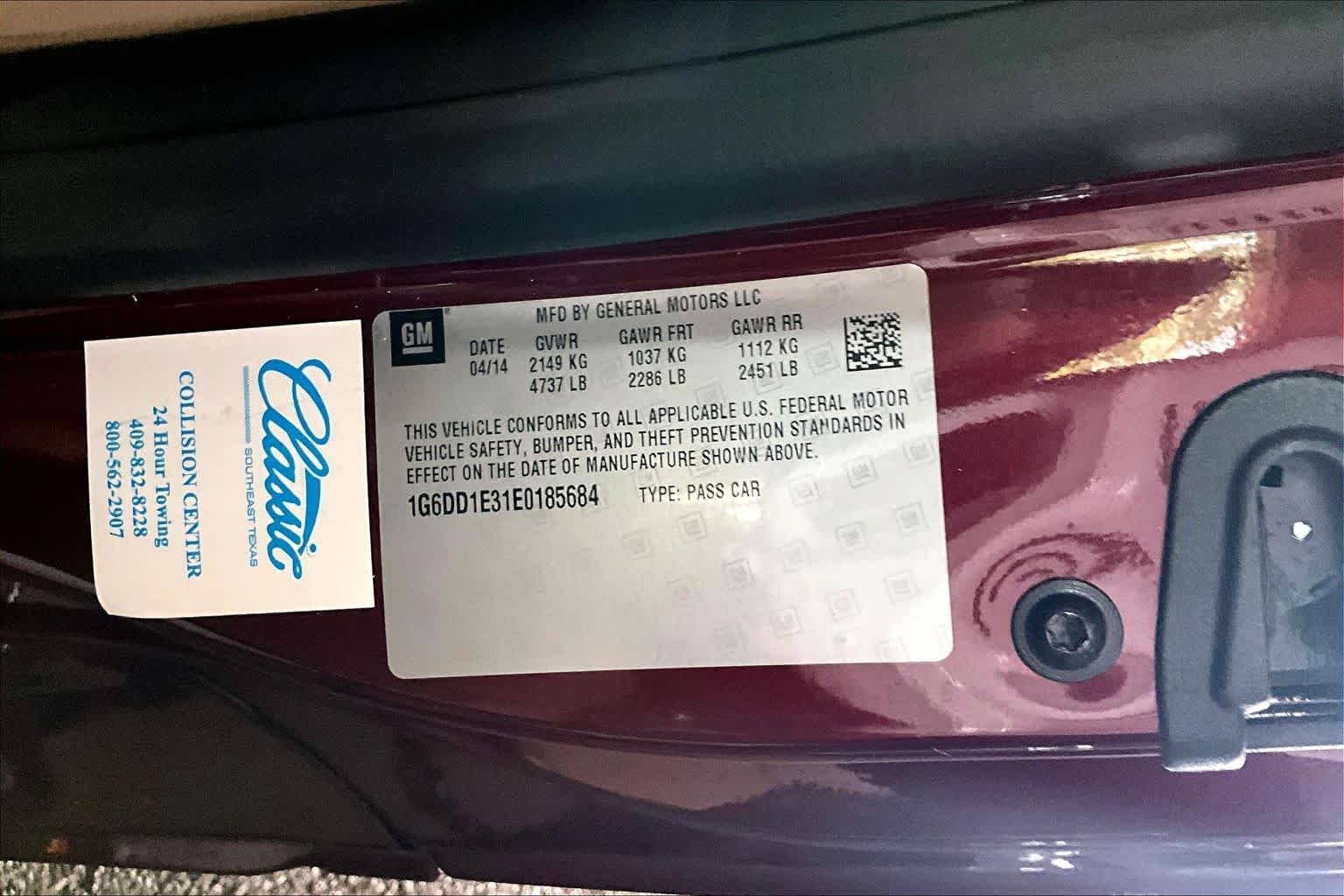 Used 2014 Crimson Red Metallic Cadillac Premium image 31