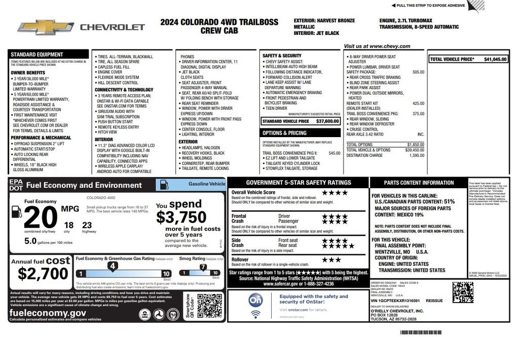 Used 2024 Bronze Metallic Chevrolet Trail Boss image 3