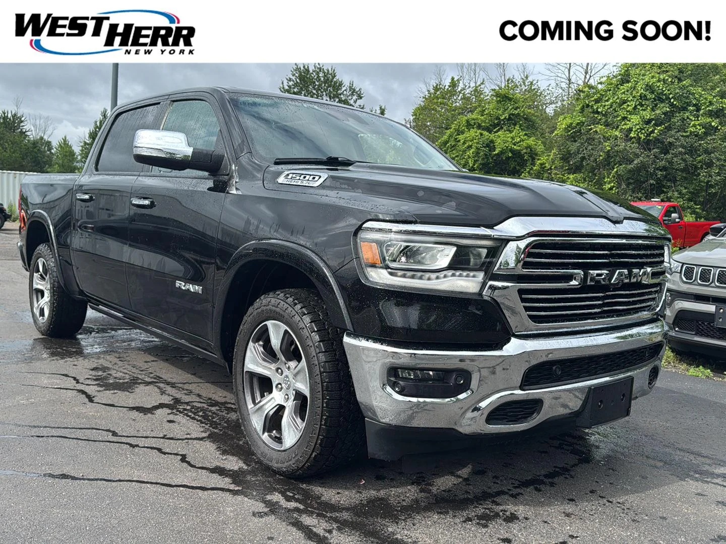 Used 2019 Diamond Black Crystal Pearlcoat Ram Laramie image 1
