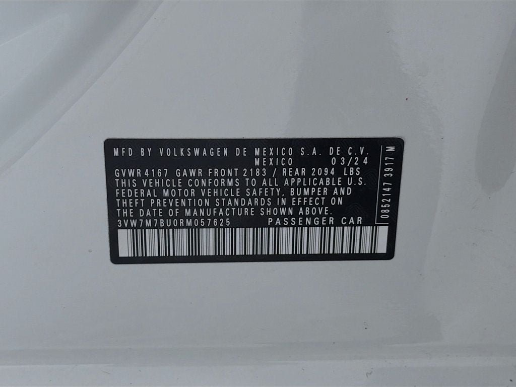 Used 2024 Opal White Pearl Volkswagen SE Automatic image 31