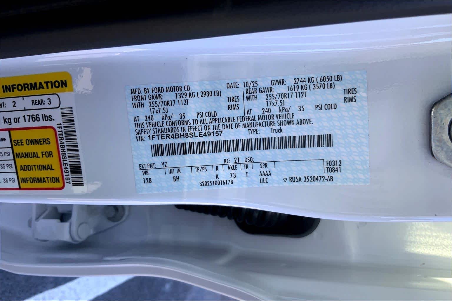 New 2025 Oxford White Ford XL image 16