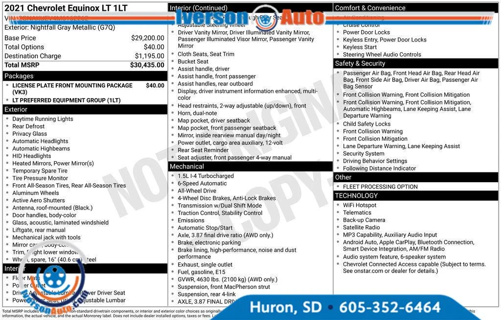 Used 2021 Nightfall Gray Metallic Chevrolet LT image 4