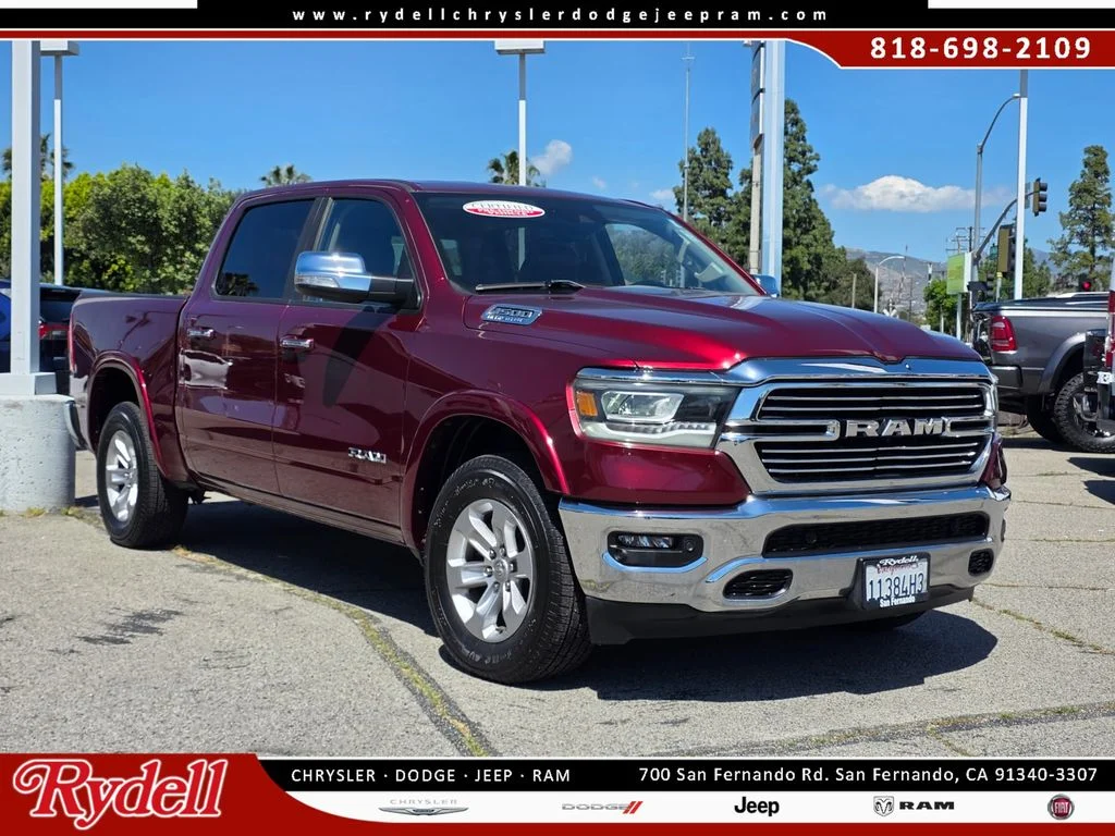 Red 2021 RAM 1500 Laramie Crew Cab 4WD Pickup Truck Four-Wheel Drive 8-Speed Automatic