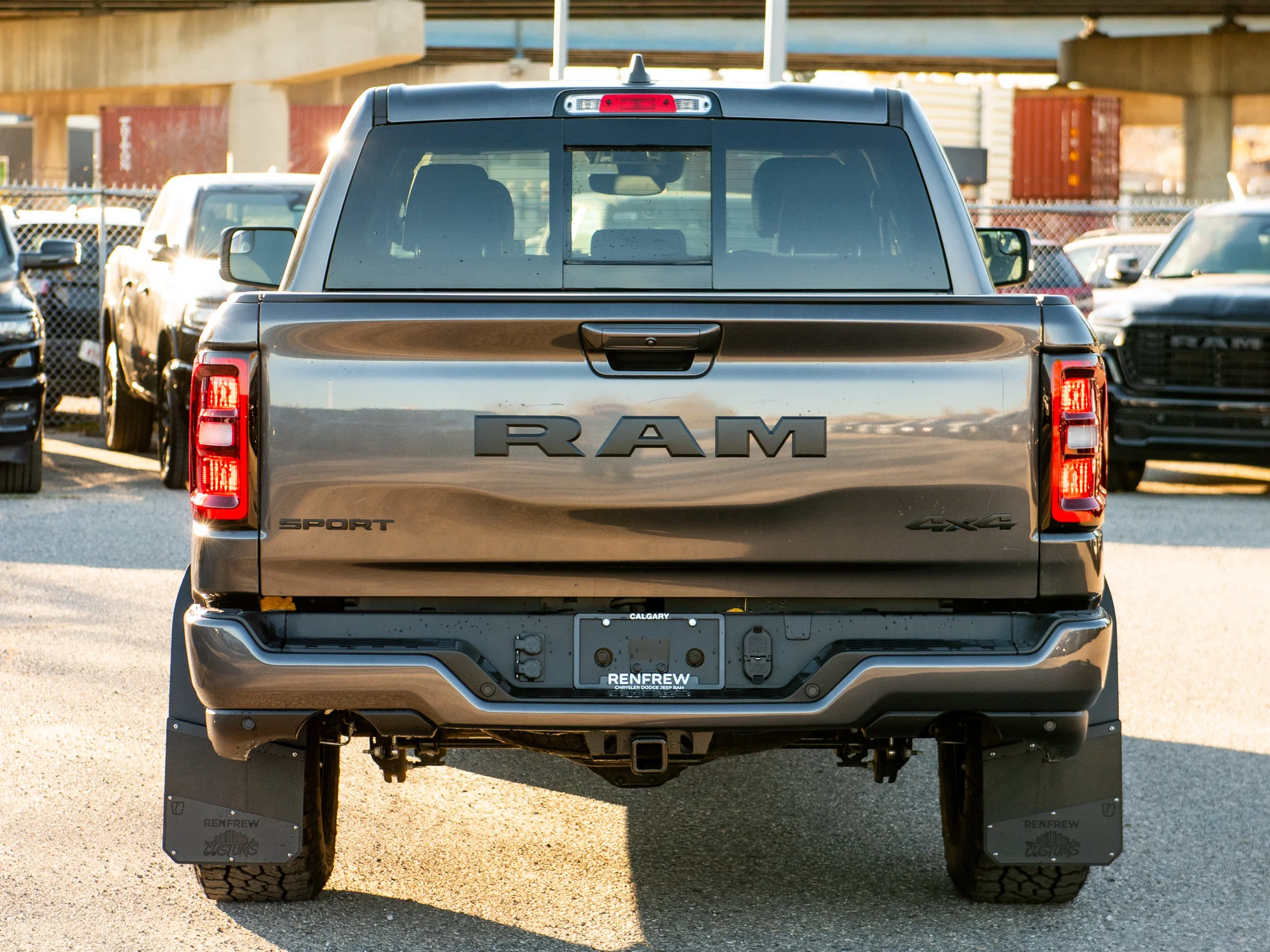 New 2026 Grey RAM Sport Night* Crew Cab 4x4, 35 Inch Tires, Mayhem Wheels, Trigger Industries MudFlaps image 7