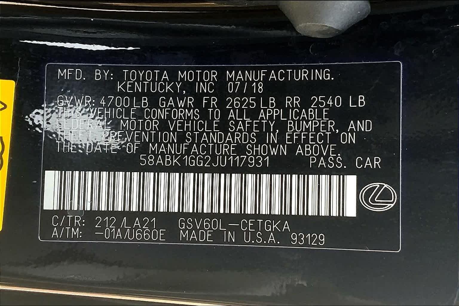 Used 2018 Obsidian Lexus  image 36
