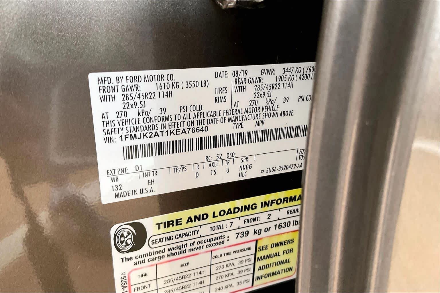 Used 2019 Stone Gray Ford Limited image 35