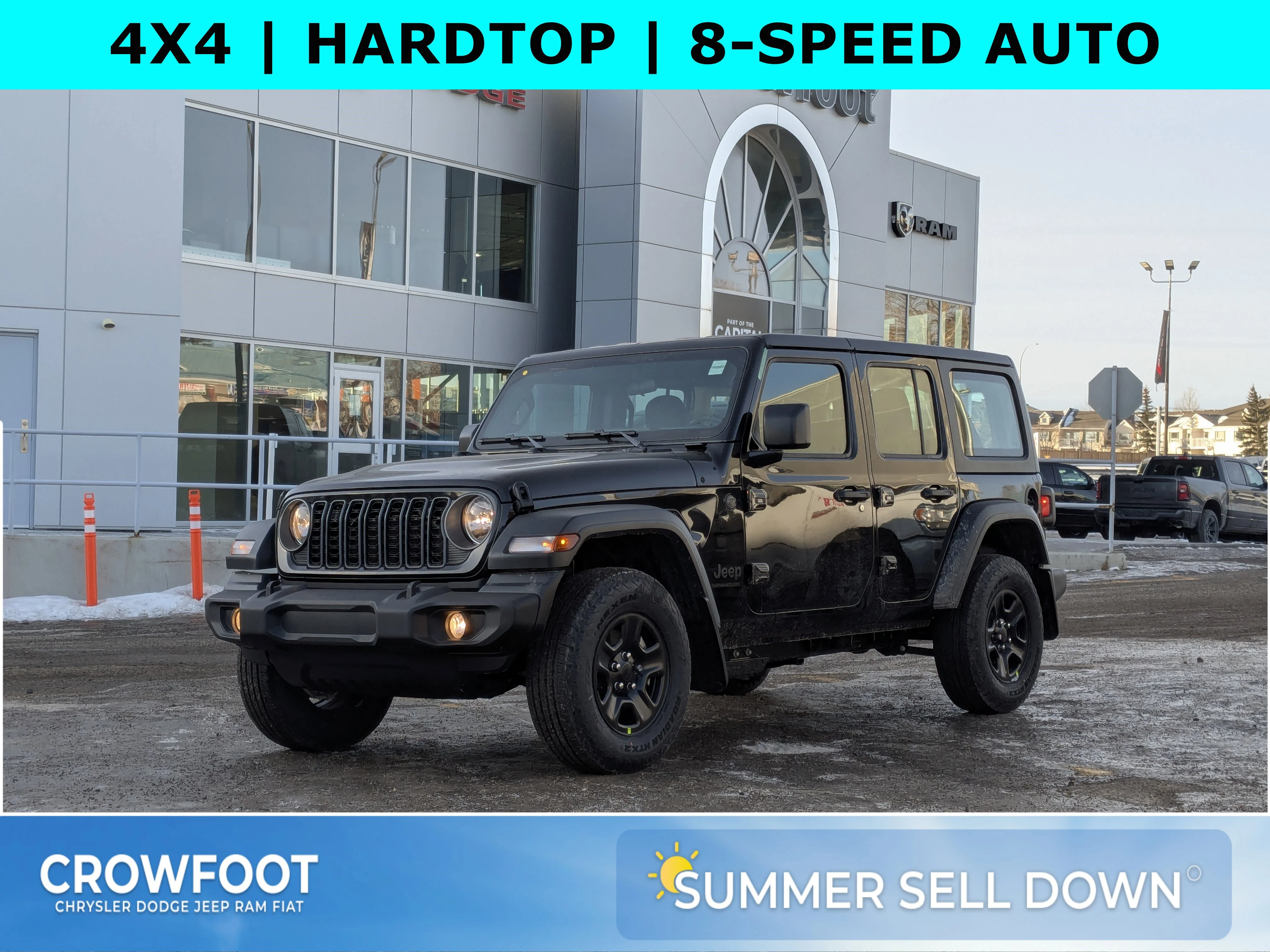 New 2026 Black Jeep Sport - - 3.6L V6 Engine - 12.3 Uconnect 5 - 3-Piece Hardtop - 8-Speed Auto & More image 1
