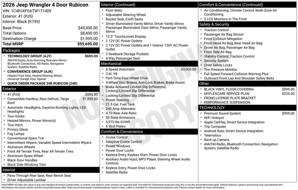 New 2026 41 Exterior Paint Jeep Rubicon image 6