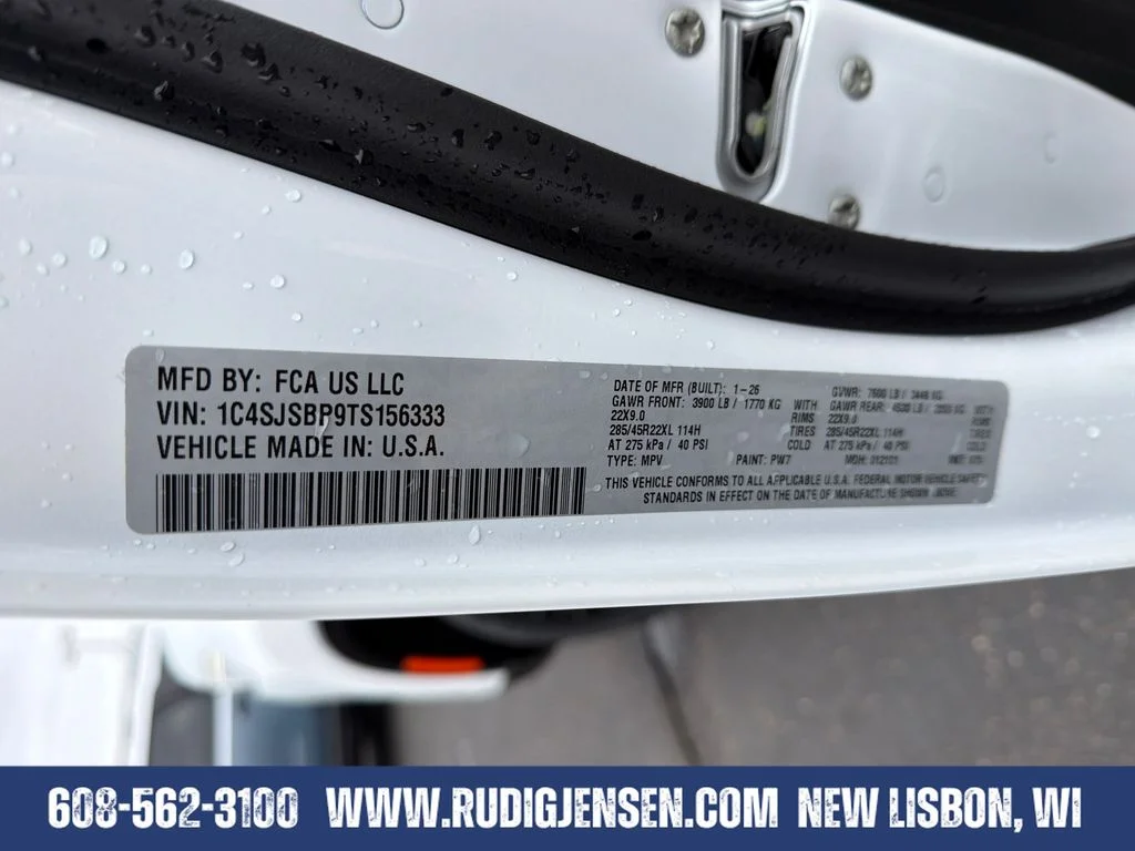 New 2026 Bright White Clearcoat Jeep Limited Reserve image 30