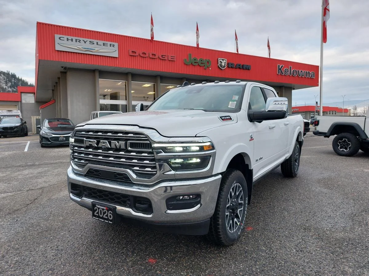 New 2026 White RAM Limited Longhorn 4x4 Crew Cab 6