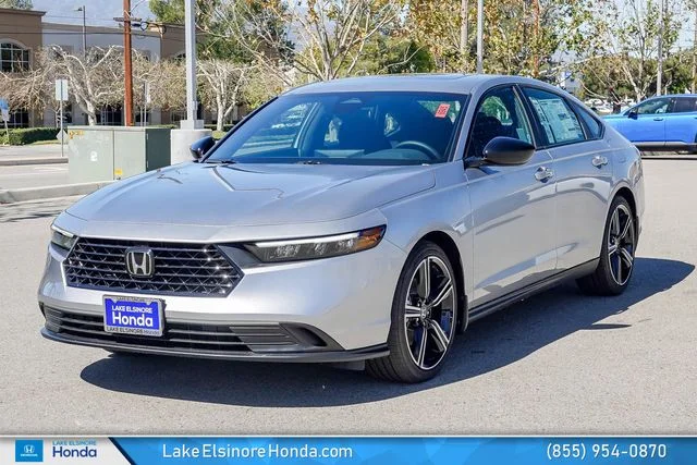New 2026 Solar Silver Metallic Honda Sport Hybrid image 3