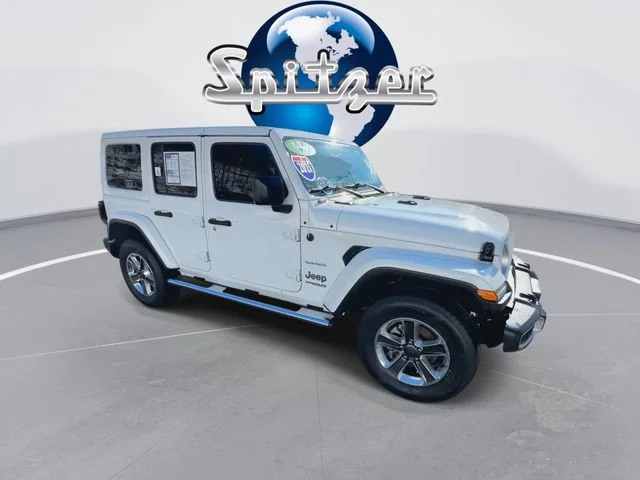 Used 2021 White Jeep Unlimited Sahara image 2