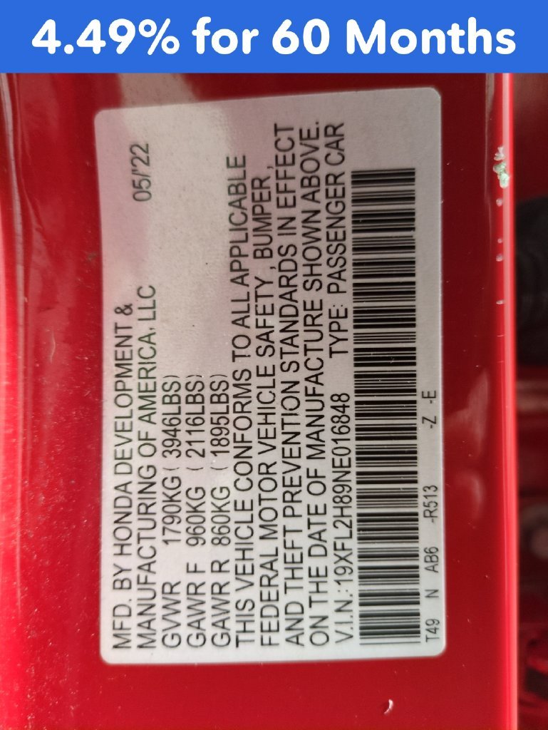 Certified Used 2022 Rallye Red Honda Sport image 33