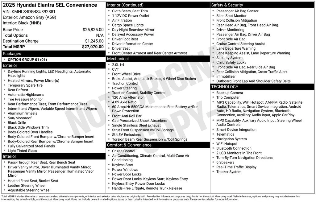 Used 2025 Gray Hyundai SEL Convenience image 6